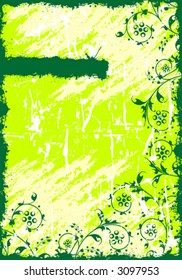 Abstract Spring Grunge Decorative Floral Background Vector Illustration