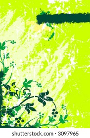 Abstract Spring Grunge Decorative Floral Background Vector Illustration