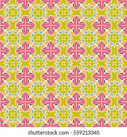 abstract spring pattern background. floral tiles design