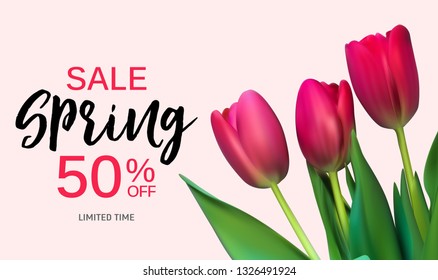 Abstract Spring Sale Background Template. Vector Illustration EPS10