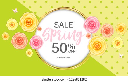 Abstract Spring Sale Background Template. Vector Illustration EPS10