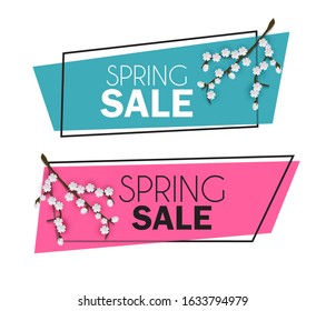 Abstract Spring Sale Background Template. Vector Illustration EPS10