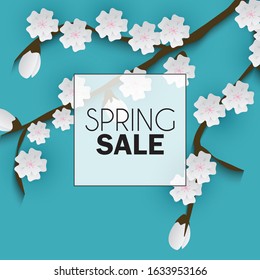 Abstract Spring Sale Background Template. Vector Illustration EPS10