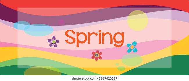 Abstract Spring season multicolour background banner design. Vector illustration.
