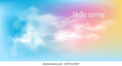 Abstract spring seasonal background. Hello Spring season. All layered and grouped. Vector.