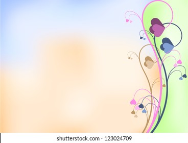 abstract spring or valentine background with place for text