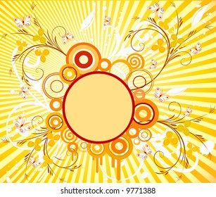Abstract spring vector background illustration