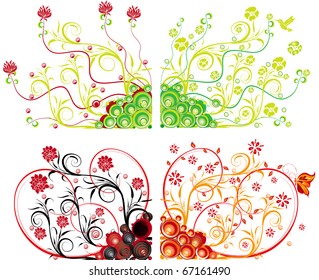 abstract spring vector illustration different colors