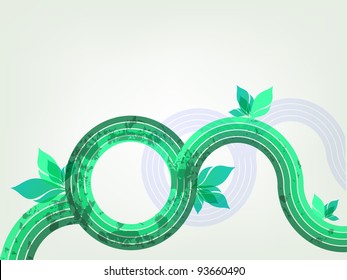 Abstract spring vintage geometric background with place for text. Part of set. Vector art.
