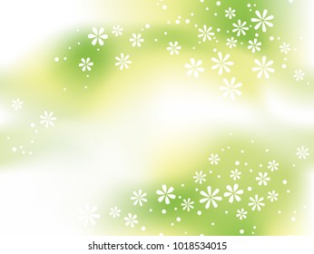 Abstract springtime seamless background, vector illustration. Horizontally repeatable.