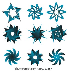 abstract sprockets and stars for web design