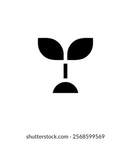 Abstract sprout logo. Concept of growth, development, and ecology.