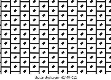 abstract sqaure black and white vector pattern seamless