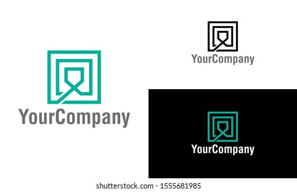 Abstract square and architecture logo template design. Creative vector emblem, for icon or design concept. Creative square and architecture logo template design.