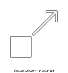 abstract square arrow up logo icon. Element of web for mobile concept and web apps icon. Outline, thin line icon for website design and development, app development