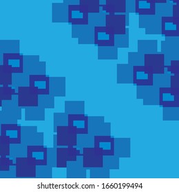 Abstract square background with blue color