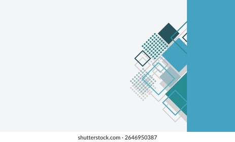 Fondo cuadrado abstracto con forma colorida y mínima
