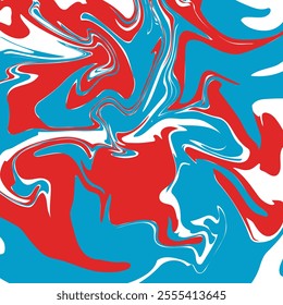 Abstract Square background with colorful waves. Liquid Trendy vector illustration in style retro 60s, 70s.