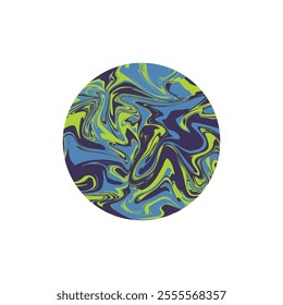 Abstract Square background with colorful waves. Liquid Trendy vector illustration in style retro 60s, 70s. circles with warped and glitched surface. Abstract forms for logotype design.