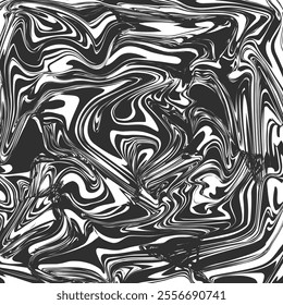 Abstract square background with colorful waves. Trendy vector illustration in style retro 60s, 70s. Liquid Background color.
