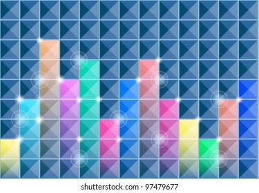 abstract square background with colors, vector