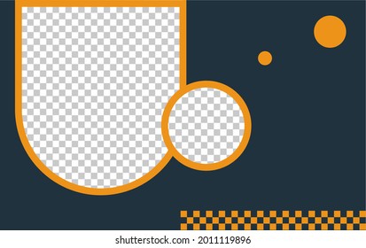 Abstract square background concept with circle for social media banner, brochure, flyer design. Circle the space for photo collage