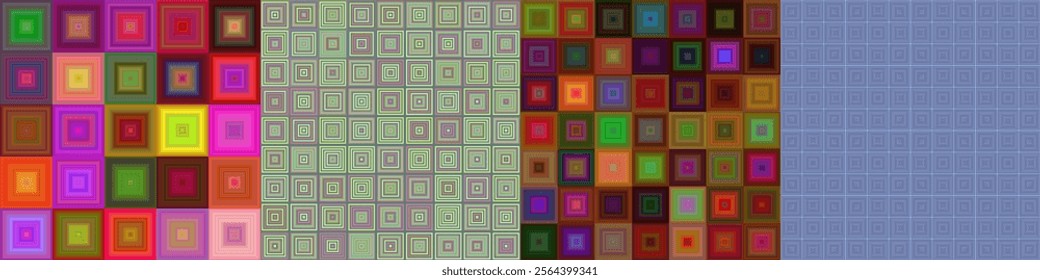 Abstract square background design set