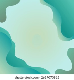 ABSTRACT SQUARE BACKGROUND ELEGANT GRADIENT SMOOTH BLUE COLOR WITH HAND DRAWN ORGANIC SHAPES DESIGN VECTOR TEMPLATE GOOD FOR MODERN WEBSITE, WALLPAPER, COVER DESIGN 