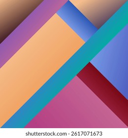 ABSTRACT SQUARE BACKGROUND ELEGANT GRADIENT SMOOTH LIQUID COLORFUL DESIGN WITH DIAGONAL GEOMETRIC SHAPES VECTOR TEMPLATE 