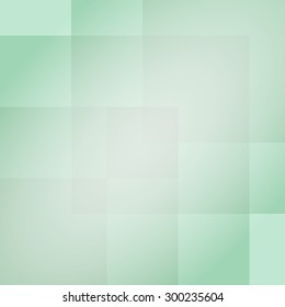 Abstract square background with green color tone, vector illustration