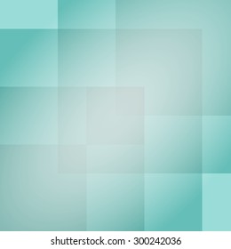 Abstract square background with green color tone, vector illustration