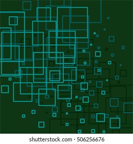 Abstract Square Background With Green Color Vector