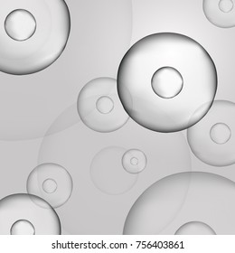 Abstract square background with grey human cells. Vector illustration. Template for medicine and biology presentations, flyers, posters. Eps10.