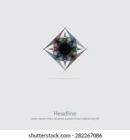 Abstract square background. Isolated. Vector illustration