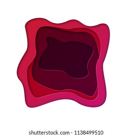 abstract square background paper cut