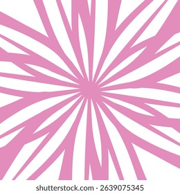Abstract square background with pink rays in the shape of a flower. Vector illustration for banner, postcard, invitation template, valentine.