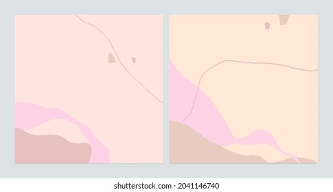 Resumen de diseño de plantilla de fondo cuadrado, matices de desnudo rosado