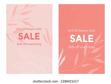 Abstract square background template with floral and geometric elements. Suitable for social media posts, mobile apps, banners design and web internet ads. Vector fashion backgrounds.