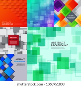 Abstract square background vector illustration texture creative graphic geometric cover trendy geometry wallpaper poster. Pattern design for banner poster flyer card postcard cover brochure