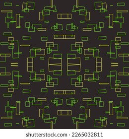 Abstrakter quadratischer Hintergrund mit gelber und grüner Farbe