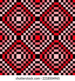 abstract square background Abstract geometric squares seamless pattern Black   red tone squares illustration Vector illustration fabric  wrapping paper embroidery Yarn pattern Tile illustration 