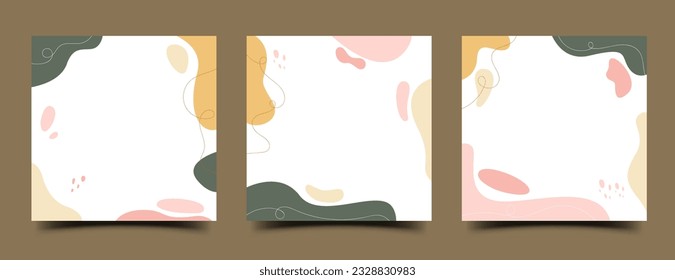 Resumen de diseño de plantillas de banner cuadrado. Usable para publicaciones en medios sociales, tarjetas cuadradas, portada y antecedentes