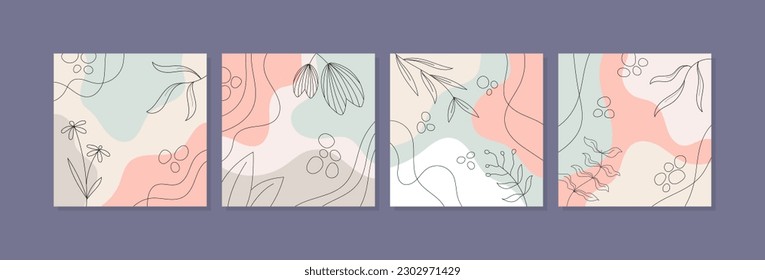 Abstract square banner template with pastel concept for social media posts, mobile apps, banners design, web, and internet ads