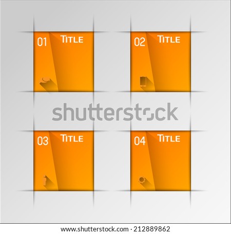 abstract square banners with option steps, design element