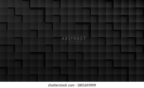 Abstract square black and gray color background with copy space. Modern and minimal concept. You can use for cover, poster, web, flyer, Landing page, Print ad. Vector illustration