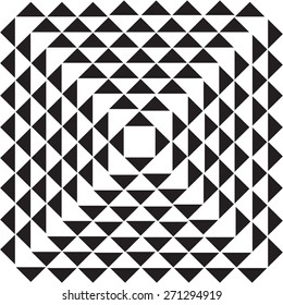 Abstract Square Black and White Background. Vector