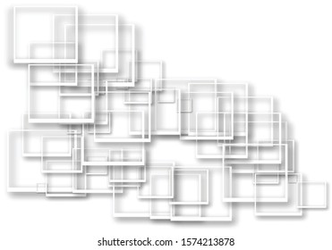 abstract square black and white vector background