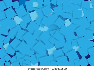 abstract square blank paper blue vector background, rectangle overlapping with shadow modern concept, space for text or message web and book design