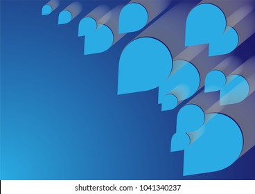 abstract square blank paper blue vector background, rectangle overlapping with shadow modern concept, space for text or message web and book design