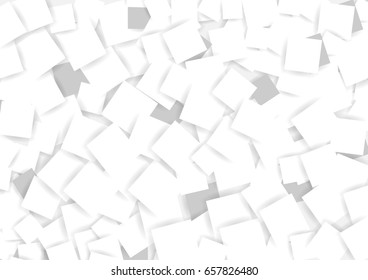 abstract square blank paper white and gray tone vector background, rectangle overlapping with shadow modern concept, space for text or message web and book design